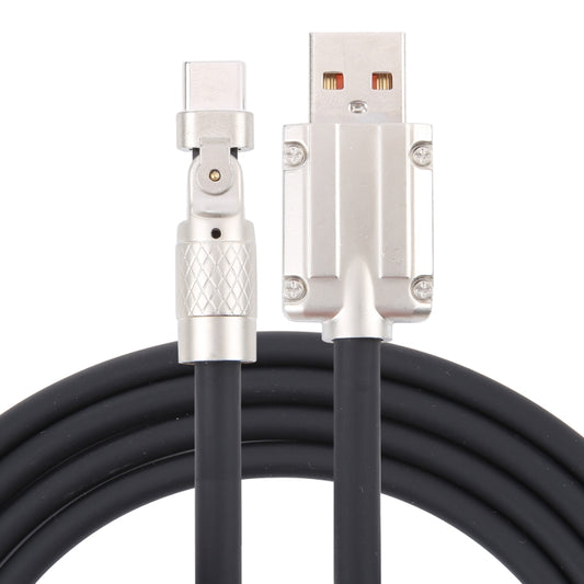 Mech Series 6A 120W USB to Type-C 180-degree Metal Plug Fast Charging Cable, Length: 1.8m, 1.8m Type-C, 1.8m 180-degree Type-C