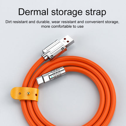 Mech Series 6A 120W USB to USB-C / Type-C Metal Plug Silicone Fast Charging Data Cable, Length: 1.2m