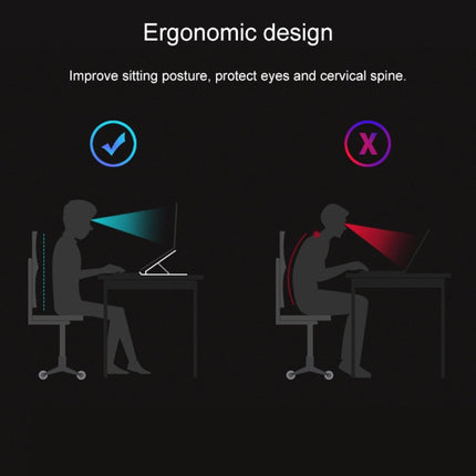 Laptop Stand Desktop Raise Bracket Cooling Base Lifting Holder Foldable, Pro-8