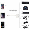 11cm 8 Pin Male to USB & 8 Pin Data Charging Cable Camera Reader Adapter, Support System above iOS 9.2