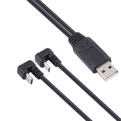 U-shaped USB-C / Type-C Male + Micro USB Male to USB Cable, Type-C + Micro USB to USB