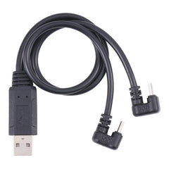 U-shaped USB-C / Type-C Male + Micro USB Male to USB Cable, Type-C + Micro USB to USB