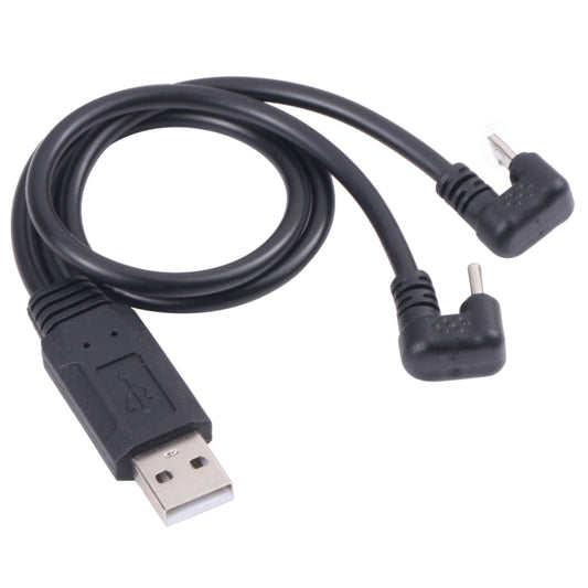 U-shaped USB-C / Type-C Male + Micro USB Male to USB Cable, Type-C + Micro USB to USB