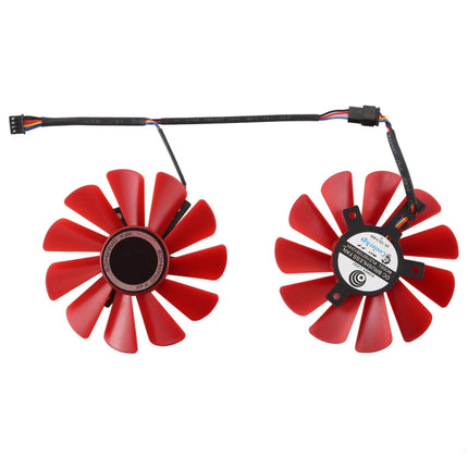 FDC10U12S9-C 0.45amp 4 Pin Graphics Video Card Cooling Fans for XFX RX 560D RX 570 RX 580 RX Vega, Diameter: 85mm, Pairs, FDC10U12S9-C