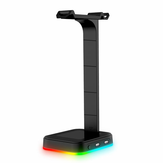 RGBD9 Colorful Glowing Gaming Headset Display Stand with Charging + Data Transmission Dual USB Interface