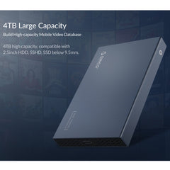 ORICO DD25 C3 2.5 inch Type-C to Type-C and USB Mechanical SSD Enclosure, Supported Capacity: 6TB