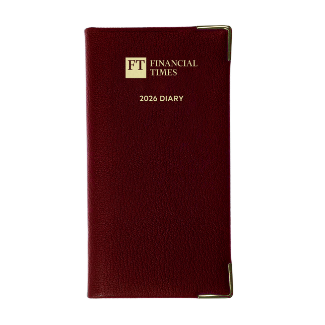 2026 Portrait Pocket Diary - Week to View - Claret