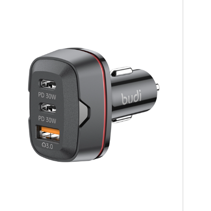 Budi CC616RB 48W Car Charger with Dual USB-C (PD & QC3.0)