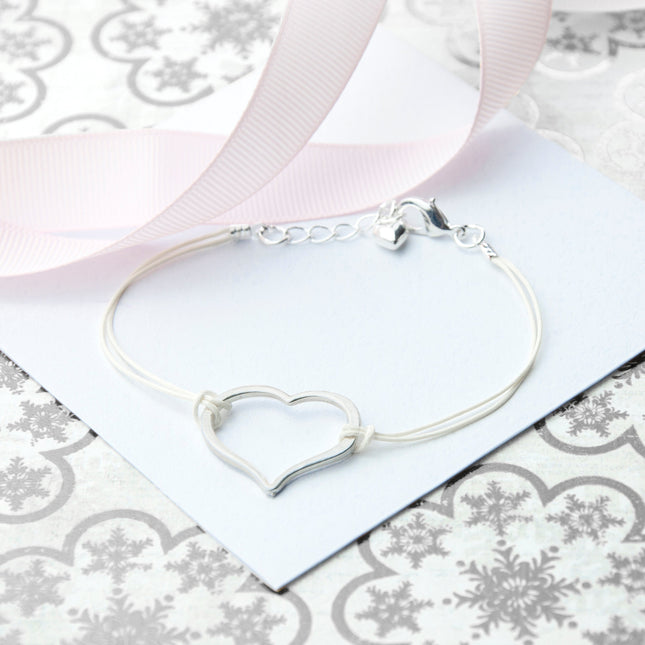 Sterling Silver Heart Woven Bracelet