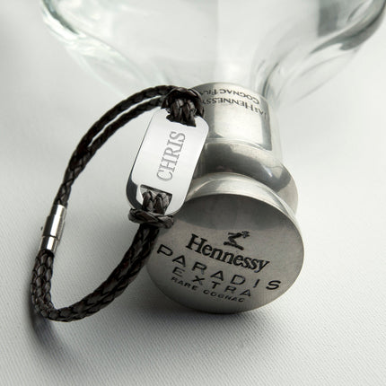 Personalised Men's Statement Woven Brown Leather Bracelet