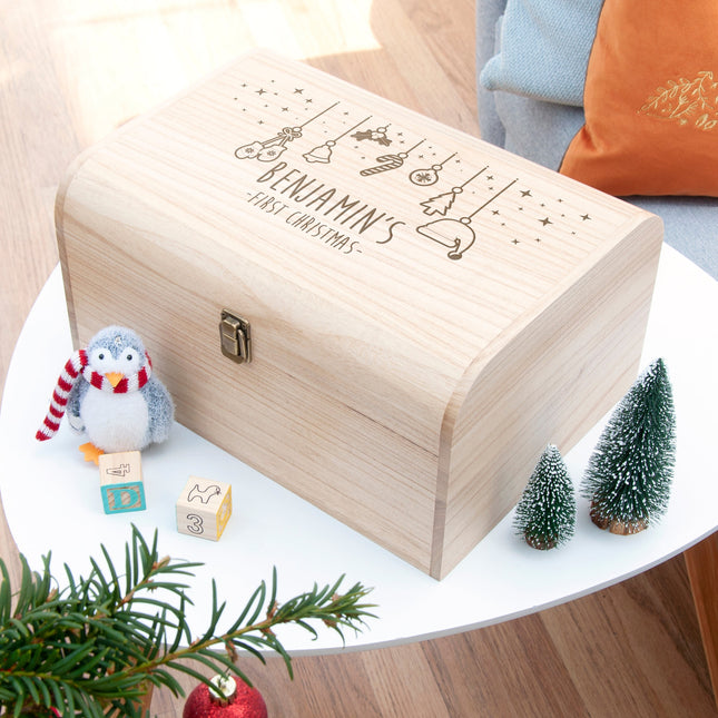 Personalised Baby's First Christmas Eve Chest