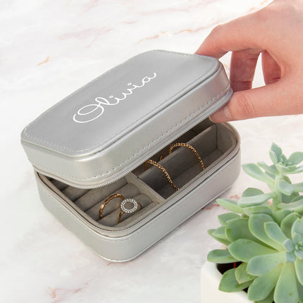 Personalised Silver Jewellery Case