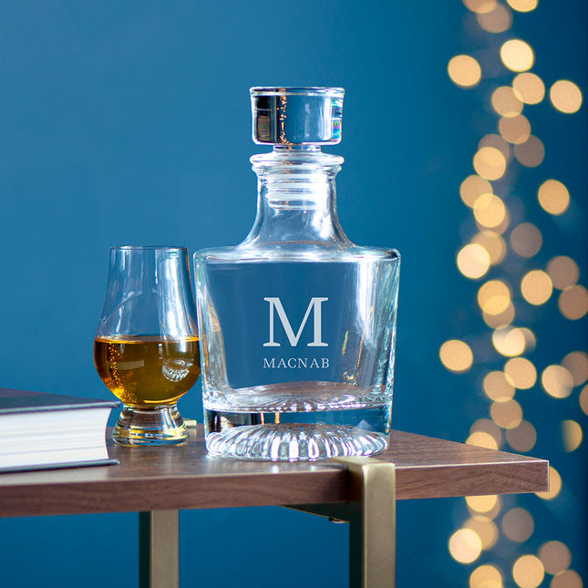 Personalised Elegance Monogram Round Decanter