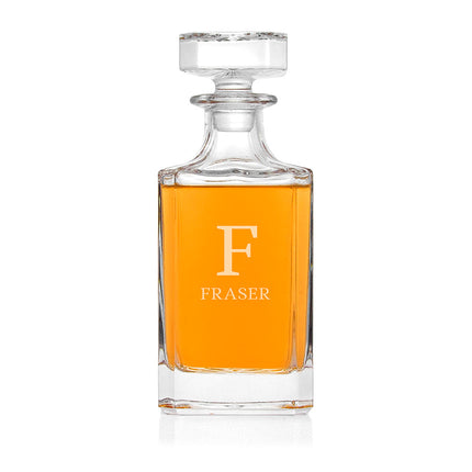 Personalised Classic Monogram Square Decanter
