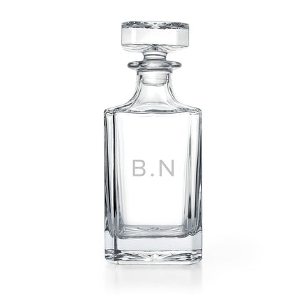 Personalised Classic Initials Square Decanter