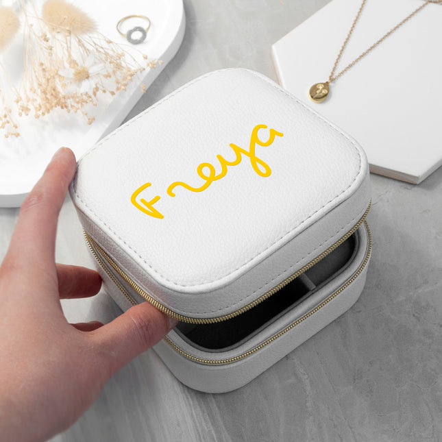 Personalised Summer Style White Jewellery Case