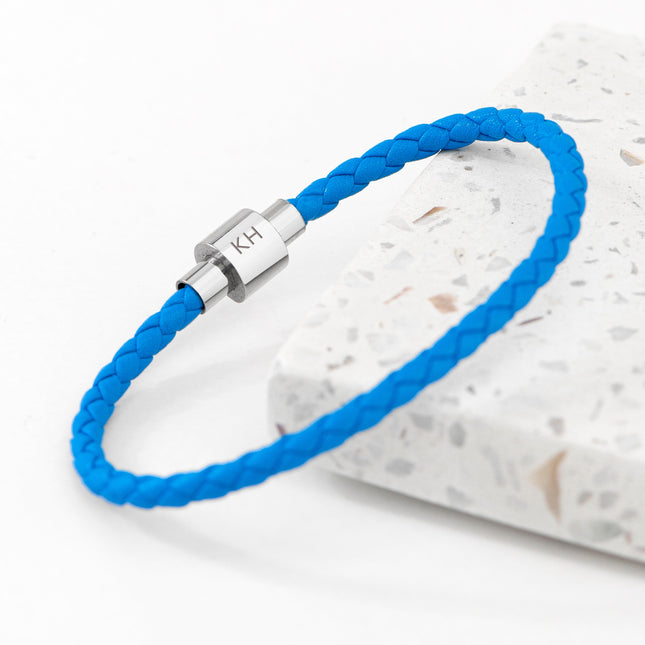 Personalised Men's Infinity Woven Leather Bracelet