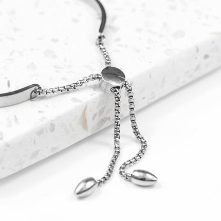 Personalised Silver Affirmation Bangle Bracelet