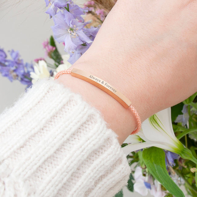 Personalised Rose Gold Identity Bracelet