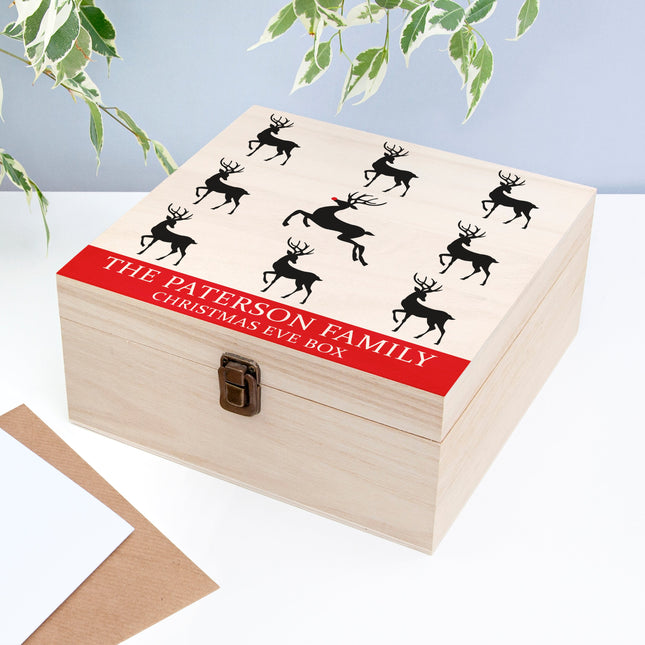 Personalised Reindeer Family Christmas Eve Box