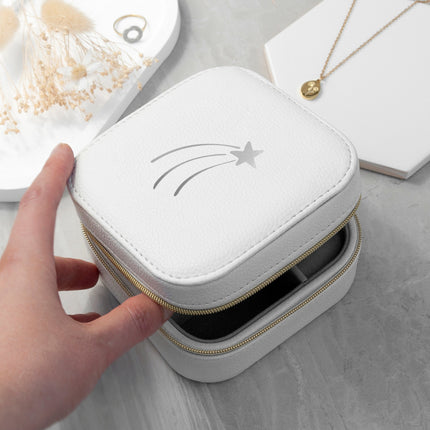 Shooting Star White Square Jewellery Case