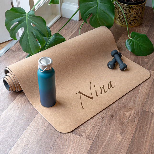 Personalised Cork Yoga Mat