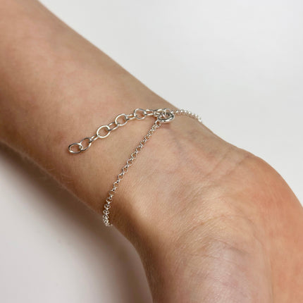 Personalised Kid's Sterling Silver Bracelet with Heart Charm