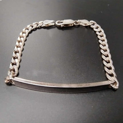 Personalised Child's Sterling Silver Chain and Link Bracelet