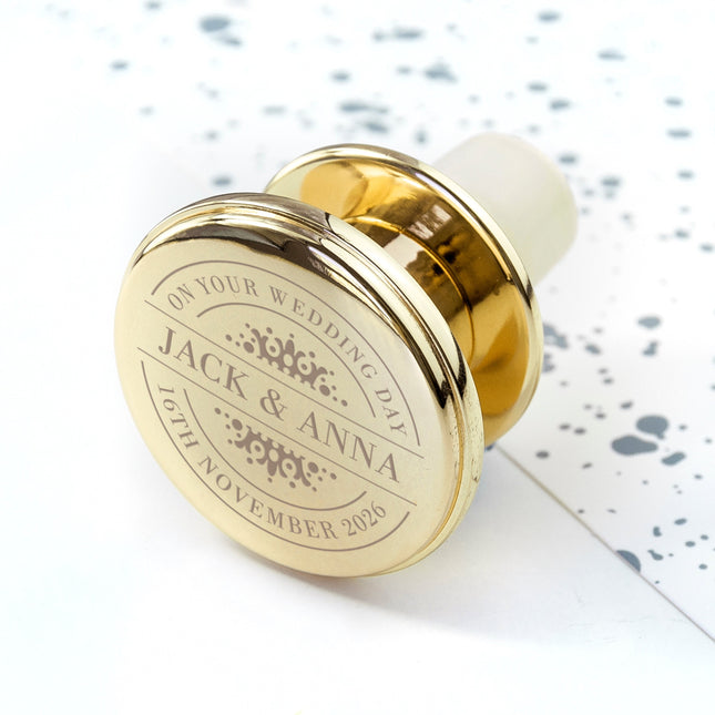 Personalised Happy Anniversary Bottle Stopper