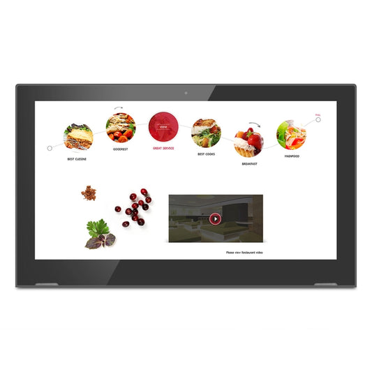 HSD1506 Touch Screen All in One PC with Holder, 2GB+16GB 15.6 inch LCD Android 8.1 RK3288 Octa-core Cortex A53 1.5G, Support OTG & Bluetooth & WiFi(Black), HSD1506