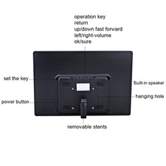 13 inch LED Display Digital Photo Frame with Holder & Remote Control, Allwinner F16, Support SD / MS / MMC Card and USB, 13 inch/F16