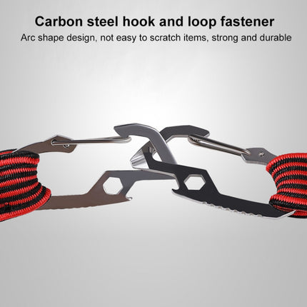 2m Elastic Strapping Rope Packing Tape for Bicycle Motorcycle Back Seat with Hook, 2m