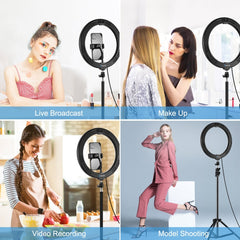 PULUZ 10.2 inch 26cm LED Ring Light  + 1.1m Tripod Mount Selfie Beauty Vlogging Video Light  Live Broadcast Kits