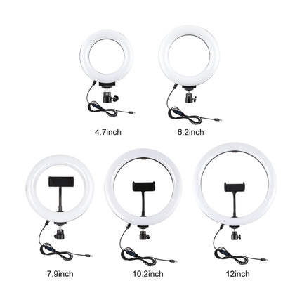 PULUZ 1.1m Tripod Mount + Live Broadcast Dual Phone Bracket + 6.2 inch 16cm LED Ring Vlogging Video Light Kits, 3 in 1 Live Broadcast Kits