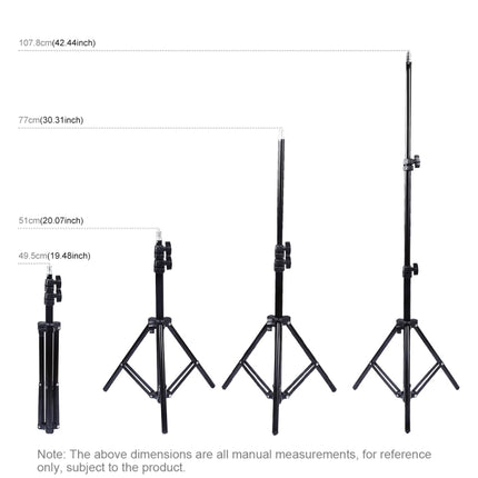 PULUZ 1.1m Tripod Mount + Live Broadcast Dual Phone Bracket + 6.2 inch 16cm LED Ring Vlogging Video Light Kits, 3 in 1 Live Broadcast Kits
