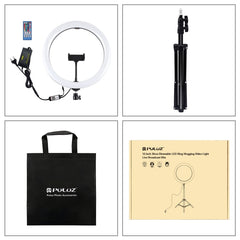 PULUZ 11.8 inch 30cm RGB Light 1.1m Tripod Mount Dimmable LED Ring Vlogging Selfie Photography Video Lights Live Broadcast Kits with Cold Shoe Tripod Ball Head & Phone Clamp, 12 inch RGB+Tripod(EU), 12 inch RGB+Tripod(UK), 11.8 inch RGB+Tripod(AU)�����...
