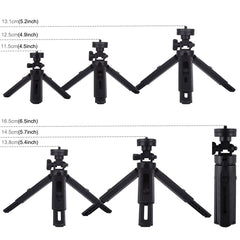 PULUZ 6.2 inch 16cm USB 3 Modes Dimmable LED Ring Vlogging Photography Video Lights + Pocket Tripod Mount Kit with Cold Shoe Tripod Ball Head