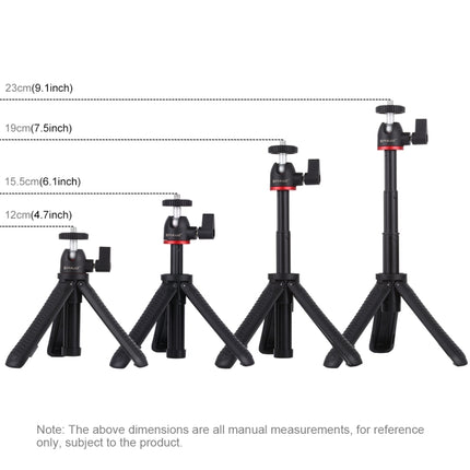 PULUZ Selfie Sticks Tripod Mount + Phone Clamp with Tripod Adapter & Long Screw
