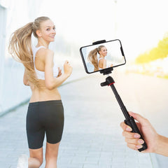 PULUZ Selfie Sticks Tripod Mount + Phone Clamp with Tripod Adapter & Long Screw