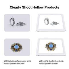 PULUZ 25cm Folding Portable High CRI Ring LED Photo Lighting Studio Tent Box + Shadowless Light Lamp Panel Pad with 12 Colors Backdrops, Size: 25cm x 25cm x 25cm