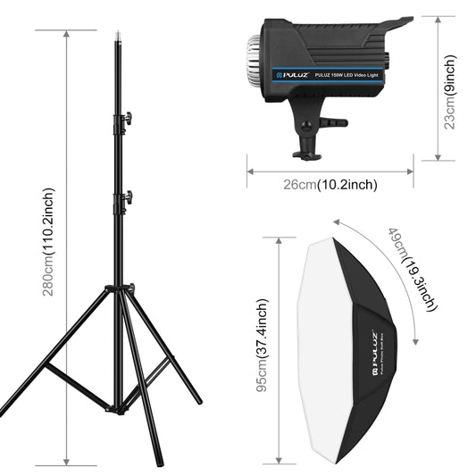 PULUZ 150W 3200K-5600K Photo Studio Strobe Flash Light Kit with Softbox Reflector & Tripod, 150W 3200K-5600K Light Kit AU Plug, 150W 3200K-5600K Light Kit EU Plug, 150W 3200K-5600K Light Kit UK Plug, 150W 3200K-5600K Light Kit US Plug