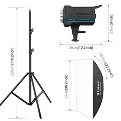 PULUZ 150W 3200K-5600K Photo Studio Strobe Flash Light Kit with Softbox Reflector & Tripod, Rectangle 150W 3200K-5600K Light Kit AU Plug, Rectangle 150W 3200K-5600K Light Kit EU Plug, Rectangle 150W 3200K-5600K Light Kit UK Plug