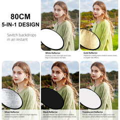 PULUZ LED Light Studio Softbox Photography Kit with Background & Reflective & Tripod Mount & Sandbags