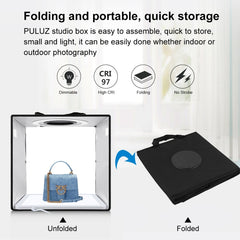 PULUZ 30cm Folding Ring Light Photo Lighting Studio Shooting Tent Box with Shadowless Light Panel, 30cm Box + Shadowless Light