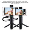 PULUZ Folding Plastic Tripod + Vlogging Live Broadcast Handheld Grip ABS Mount with Cold Shoe & Wrist Strap for iPhone, Galaxy, Huawei, Xiaomi, Sony, HTC, Google and other Smartphones, Tripod+Handheld Grip