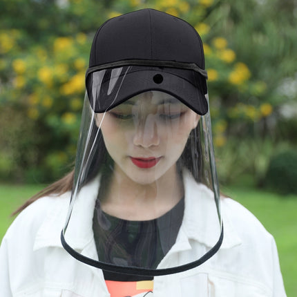50 PCS Anti-Saliva Splash Anti-Spitting Anti-Fog Anti-Oil Protective Baseball Cap Mask Removable Face Shield