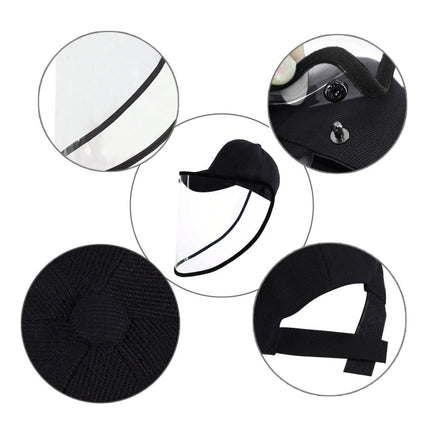 50 PCS Anti-Saliva Splash Anti-Spitting Anti-Fog Anti-Oil Protective Baseball Cap Mask Removable Face Shield, Baseball Cap Mask 50 Pack, 50 PCS Baseball Cap Mask/Red