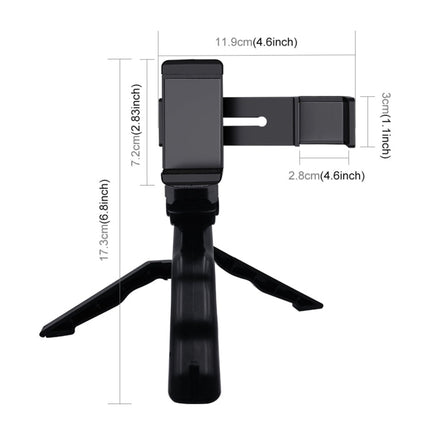 PULUZ Smartphone Fixing Clamp 1/4 inch Holder Mount Bracket + Grip Folding Tripod Mount Kits for DJI OSMO Pocket / Pocket 2