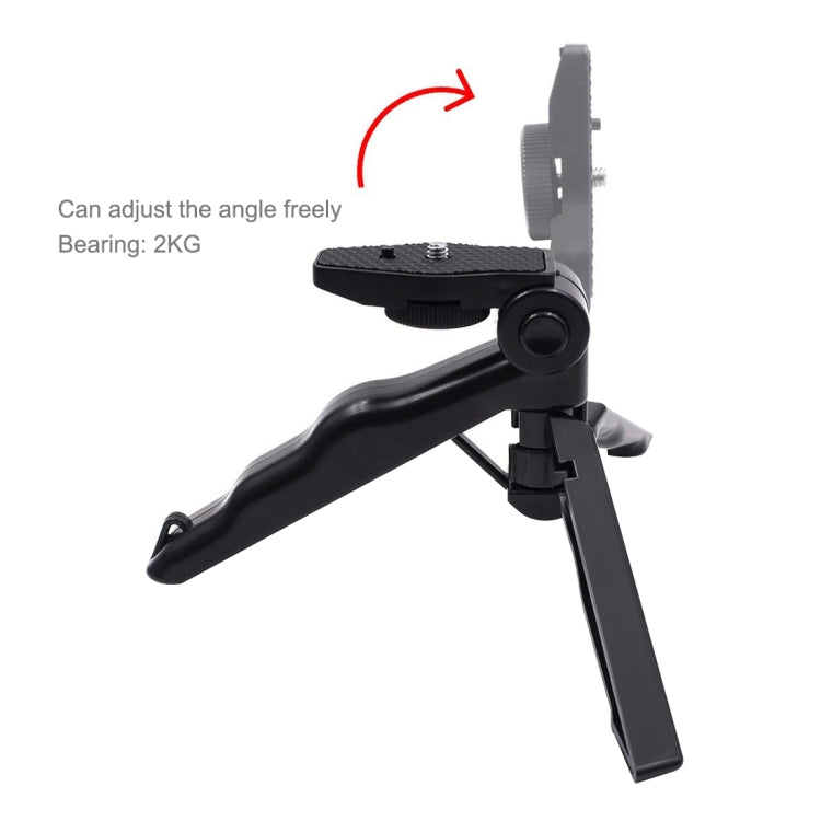 PULUZ Smartphone Fixing Clamp 1/4 inch Holder Mount Bracket + Grip Folding Tripod Mount Kits for DJI OSMO Pocket / Pocket 2