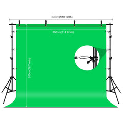 PULUZ 2.9x2m Photo Studio Background Support Stand Backdrop Crossbar Bracket Kit with Red / Blue / Green Backdrops, 2.9 x2 m (double stands), 2.9x2m  (Double stands)